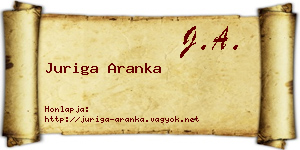 Juriga Aranka névjegykártya